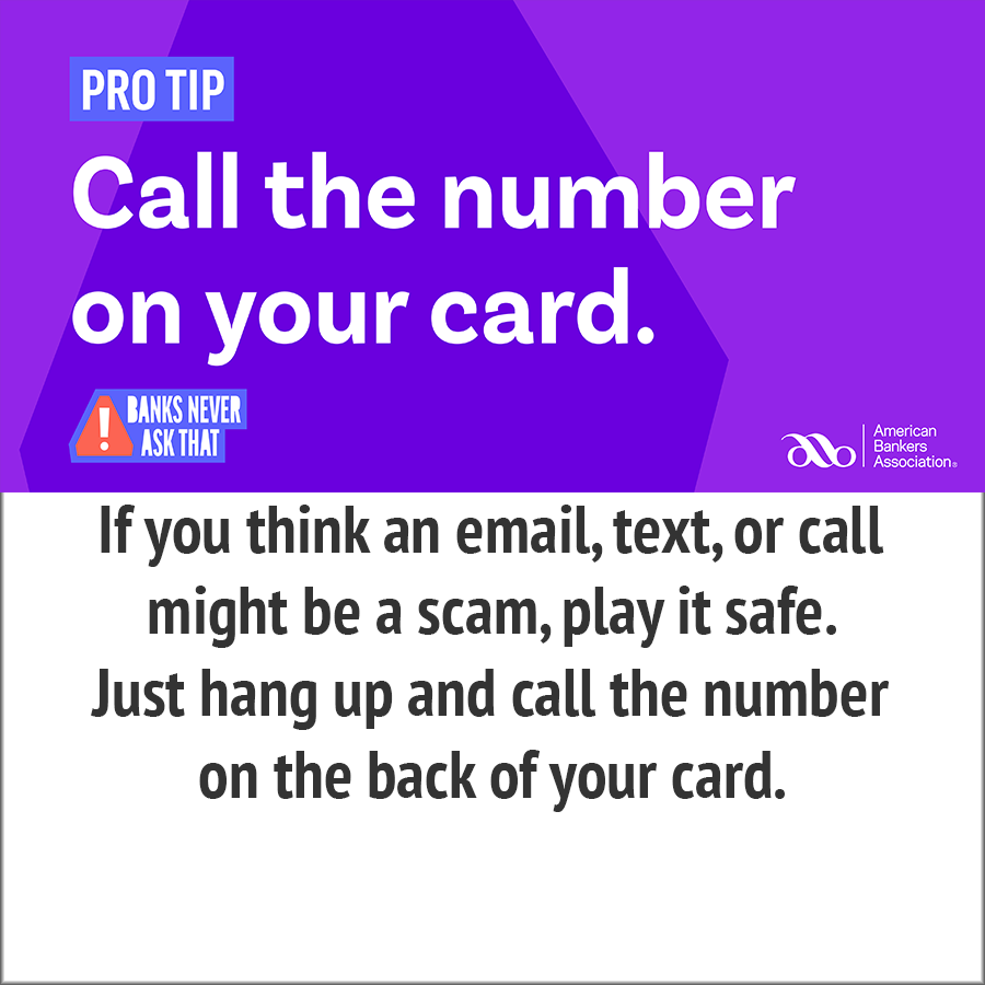 Call the number on your card - pro tip to prevent fraud